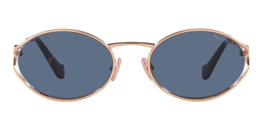 Miu Miu Sunglasses MU52YS ZVF1V1 54mm Pink Gold / Dark Blue Lens