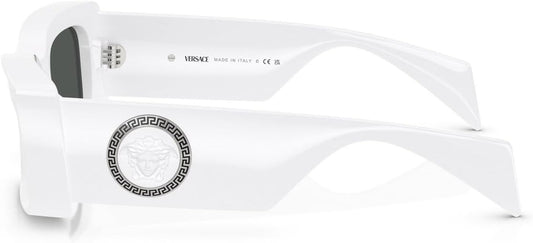 Versace VE4474U 314/87 Rectangle Sunglasses 52mm White / Dark Grey Lens