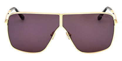 Tom Ford HUXLEY Sunglasses FT1159 30A Shiny Deep Gold / Smoke Lens