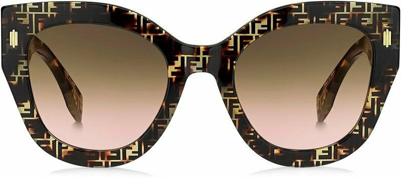 Fendi Sunglasses FF0435S H7P-M2 52mm Havana Pattern / Brown Gradient Lens