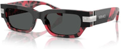 Versace Sunglasses VE4465 545787 53mm Top Black Red Havana / Dark Gray Lens
