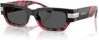 Versace Sunglasses VE4465 545787 53mm Top Black Red Havana / Dark Gray Lens