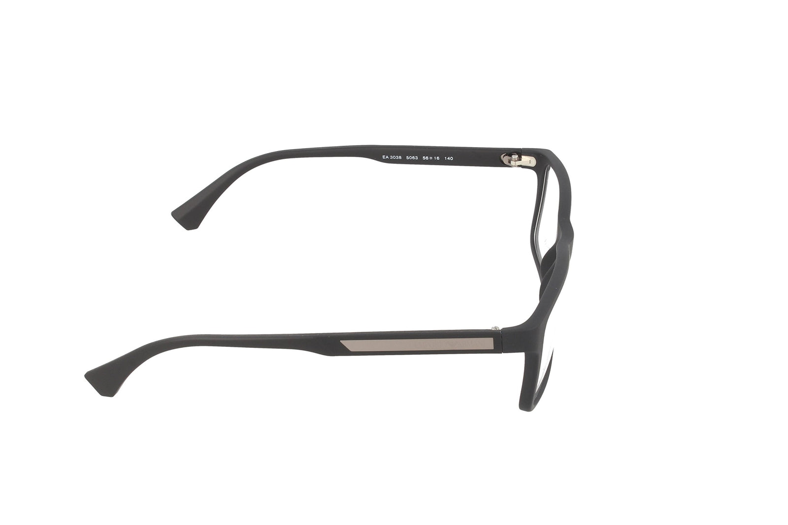 Emporio Armani EA3038 5063 Rectangle Eyeglasses Black Rubber/ Lens
