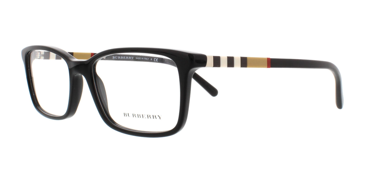 Burberry BE2199 3001 Eyeglasses 55mm Black / Clear Demo Lens