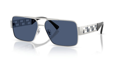Versace Sunglasses VE2290 100180 61mm Silver / Dark Blue Lens