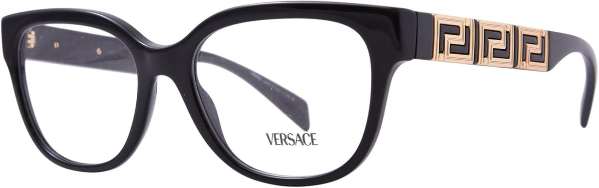 Versace VE3338 GB1 Square Eyeglasses 54mm Black / Demo Lens