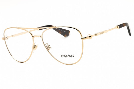 Burberry BE1386 1109 Pilot Eyeglasses 55mm Light Gold / Clear Demo Lens