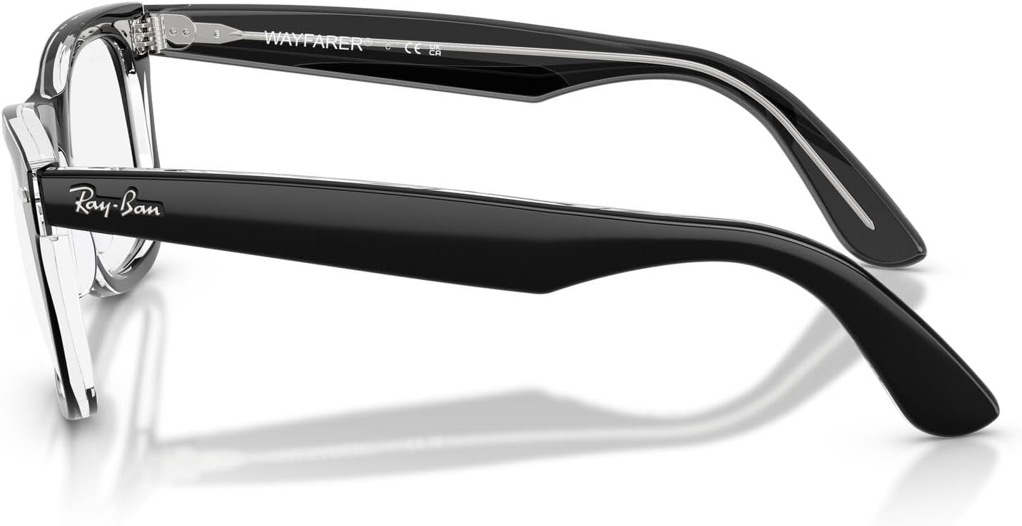 Ray-Ban RX4340V 2034 Eyeglasses 50mm Black On Transparent / Clear Demo Lens