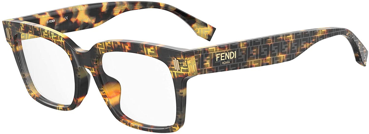 Fendi Eyeglasses FF0453F H7P 52mm Blonde Havana / Demo Lens