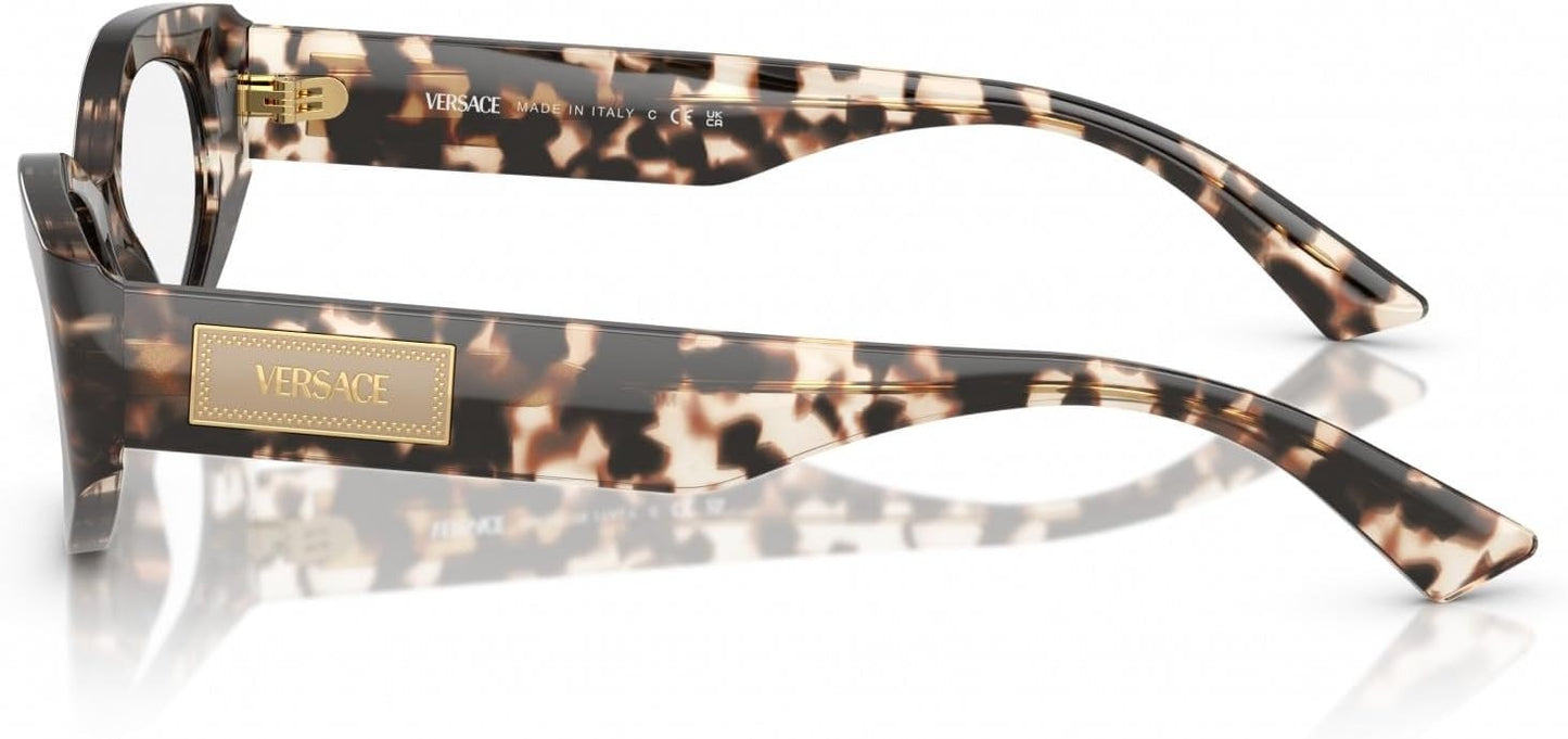 Versace VE3369 5498 Oval Eyeglasses 51mm Havana Grey / Demo Lens