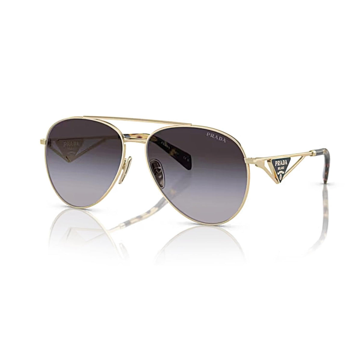 Prada Sunglasses PR73ZS ZVN5D1 61mm Pale Gold / Grey Gradient Lens