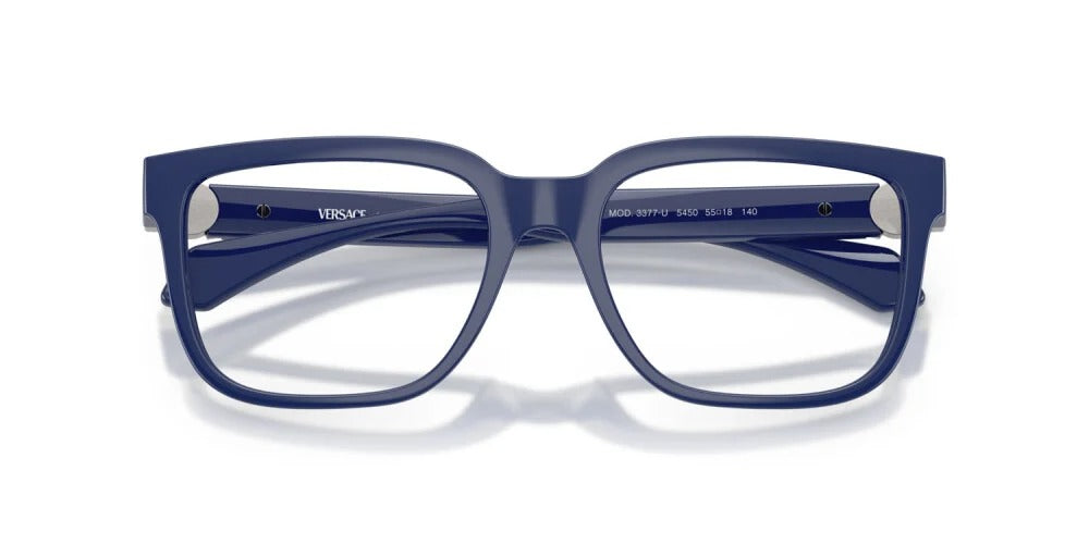 Versace VE3377U 5450 Eyeglasses 55mm Solid Blue / Clear Demo Lens