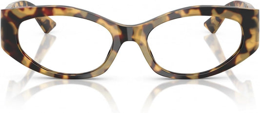Versace VE3369 5498 Oval Eyeglasses 51mm Brown Yellow Havana / Demo Lens