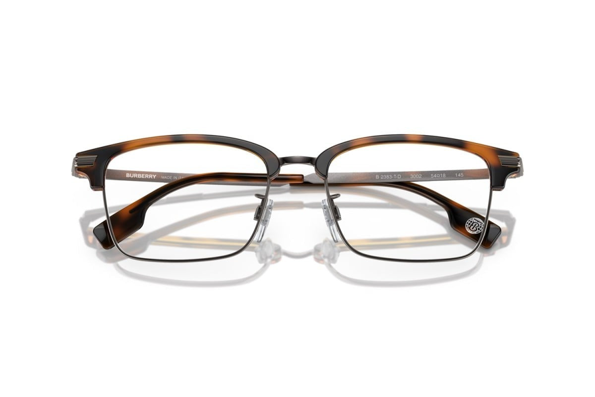 Burberry Tyler Eyeglasses BE2383TD 3002 54mm Dark Havana / Demo Lens
