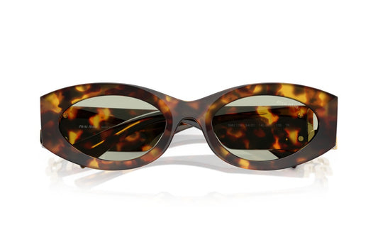 Miu Miu Sunglasses MU11WS 14L50O 54mm Honey Havana / Light Green Lens