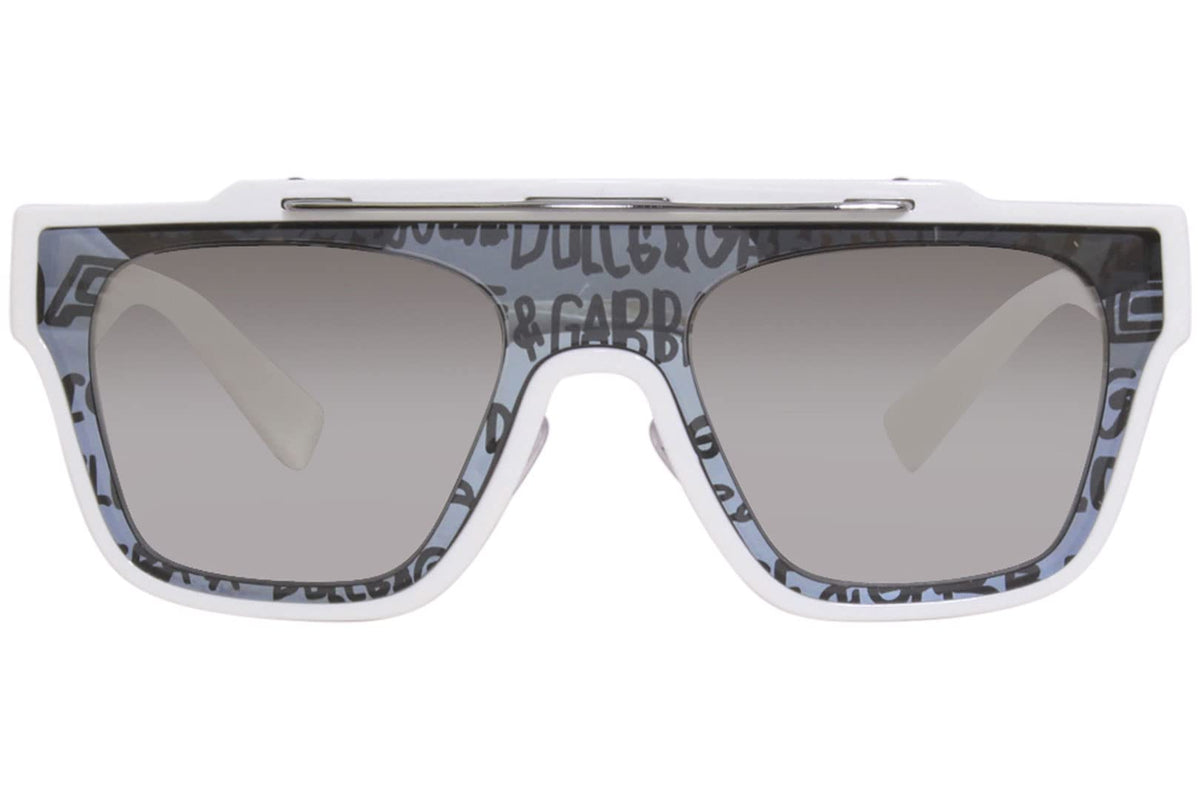 Dolce &amp; Gabbana Sunglasses DG6125 33126V White / Light Grey Mirror Grad Silver