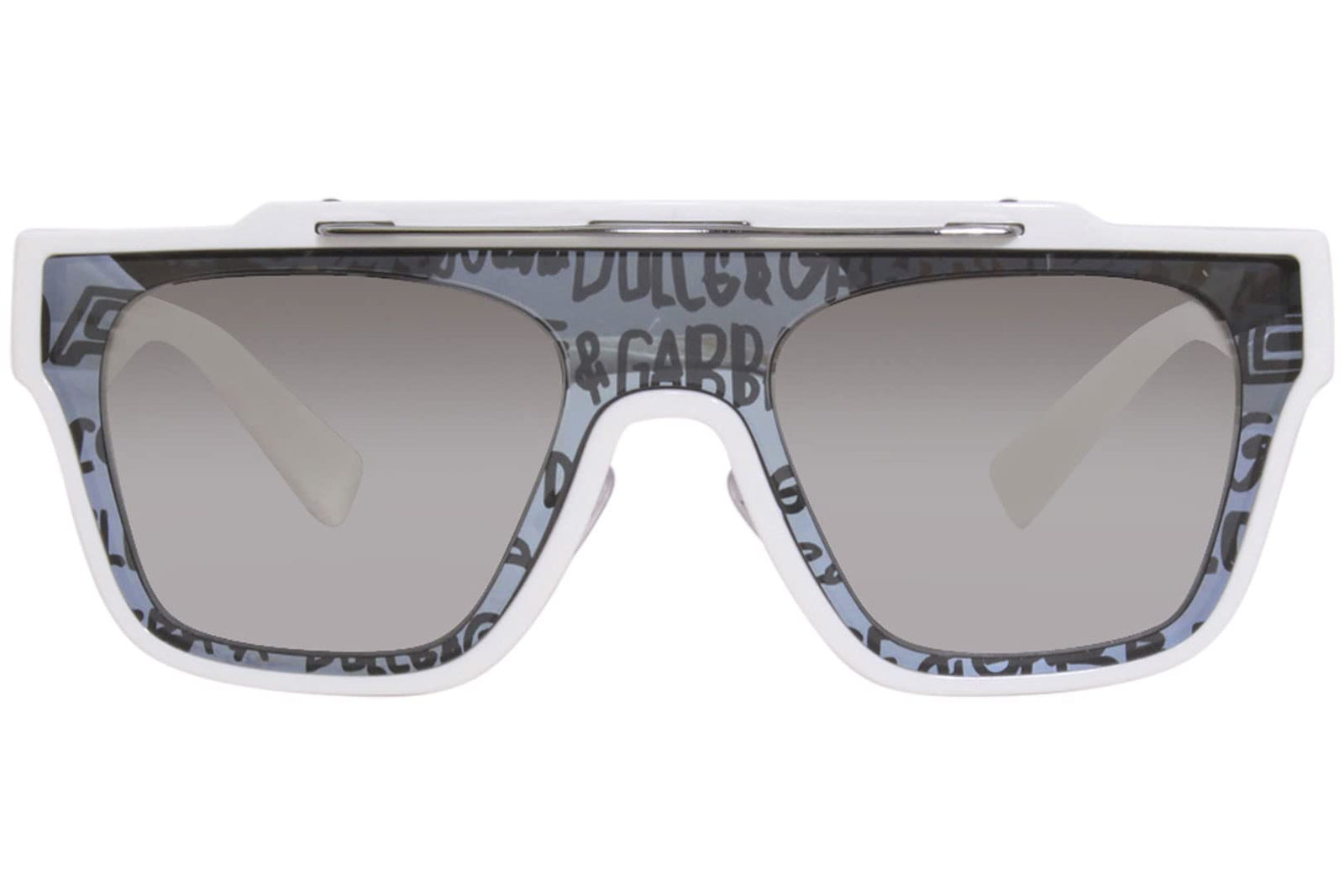 Dolce & Gabbana Sunglasses DG6125 33126V White / Light Grey Mirror Grad Silver