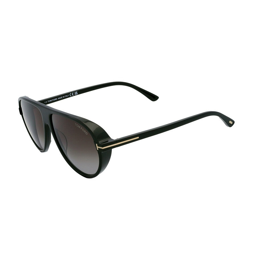 Tom Ford Marcus Sunglasses FT1023 01B 60mm Shiny Black / Smoke Gradient Lens