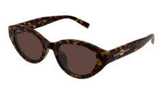 Gucci GG2105SA 002 Sunglasses 52mm Havana / Brown Solid Lens
