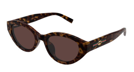 Gucci GG2105SA 002 Sunglasses 52mm Havana / Brown Solid Lens