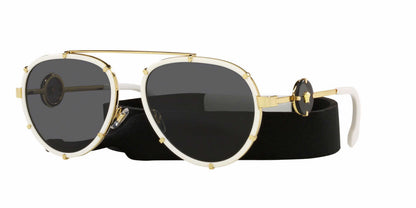 Versace Sunglasses VE2232 147187 61mm White / Dark Grey Lens