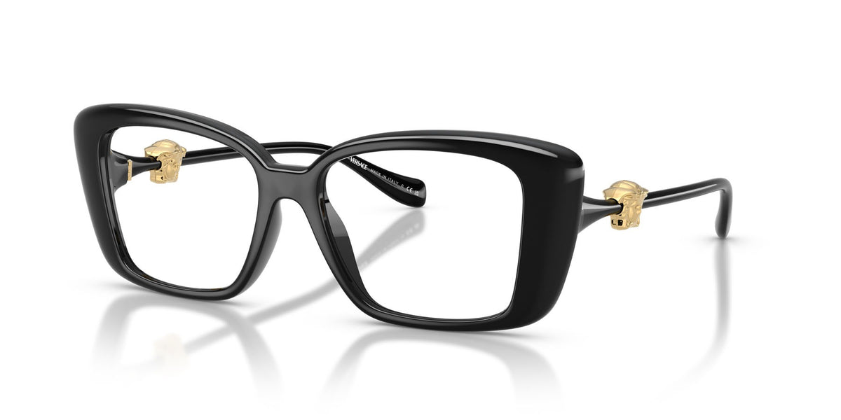 Versace VE3385U GB1 Eyeglasses 53mm Black / Clear Demo Lens