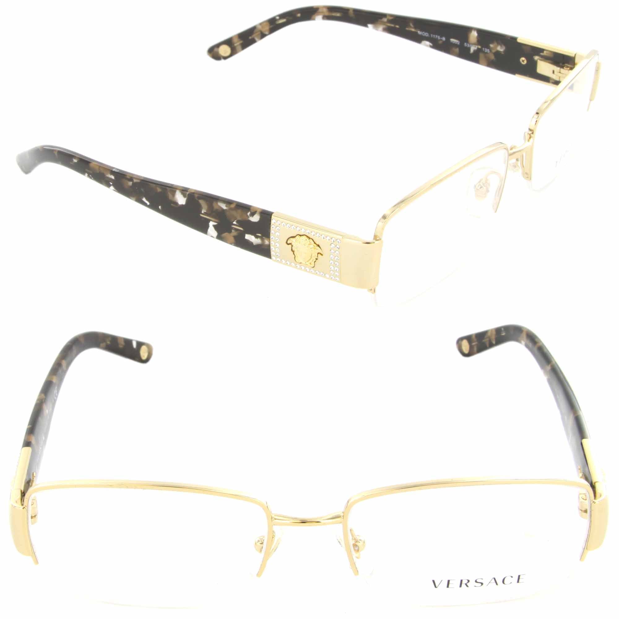 VERSACE Eyeglasses VE 1175B 1002 53mm Gold / Demo Lens