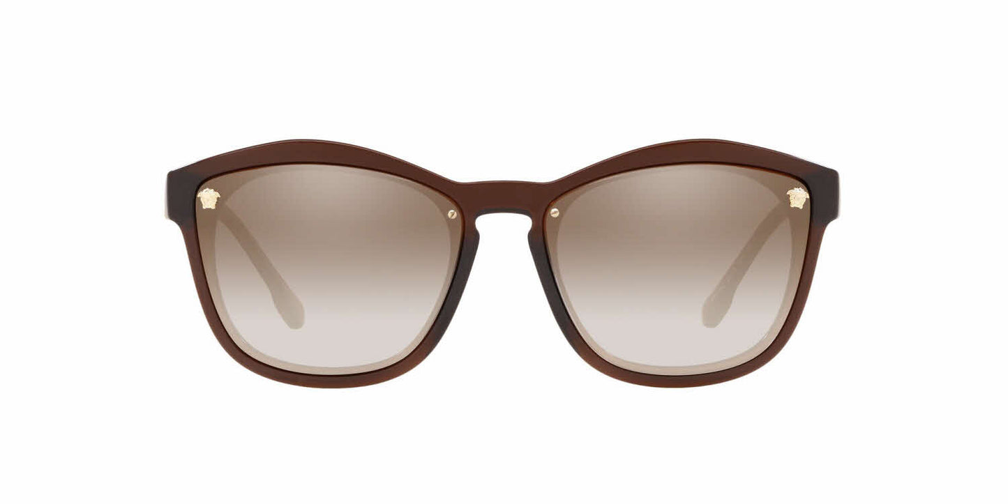 Versace Sunglasses VE4350 53126E Brown / Clear Gradient Brown Mirror Gold Lens