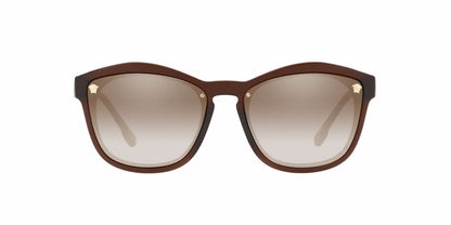Versace Sunglasses VE4350 53126E Brown / Clear Gradient Brown Mirror Gold Lens
