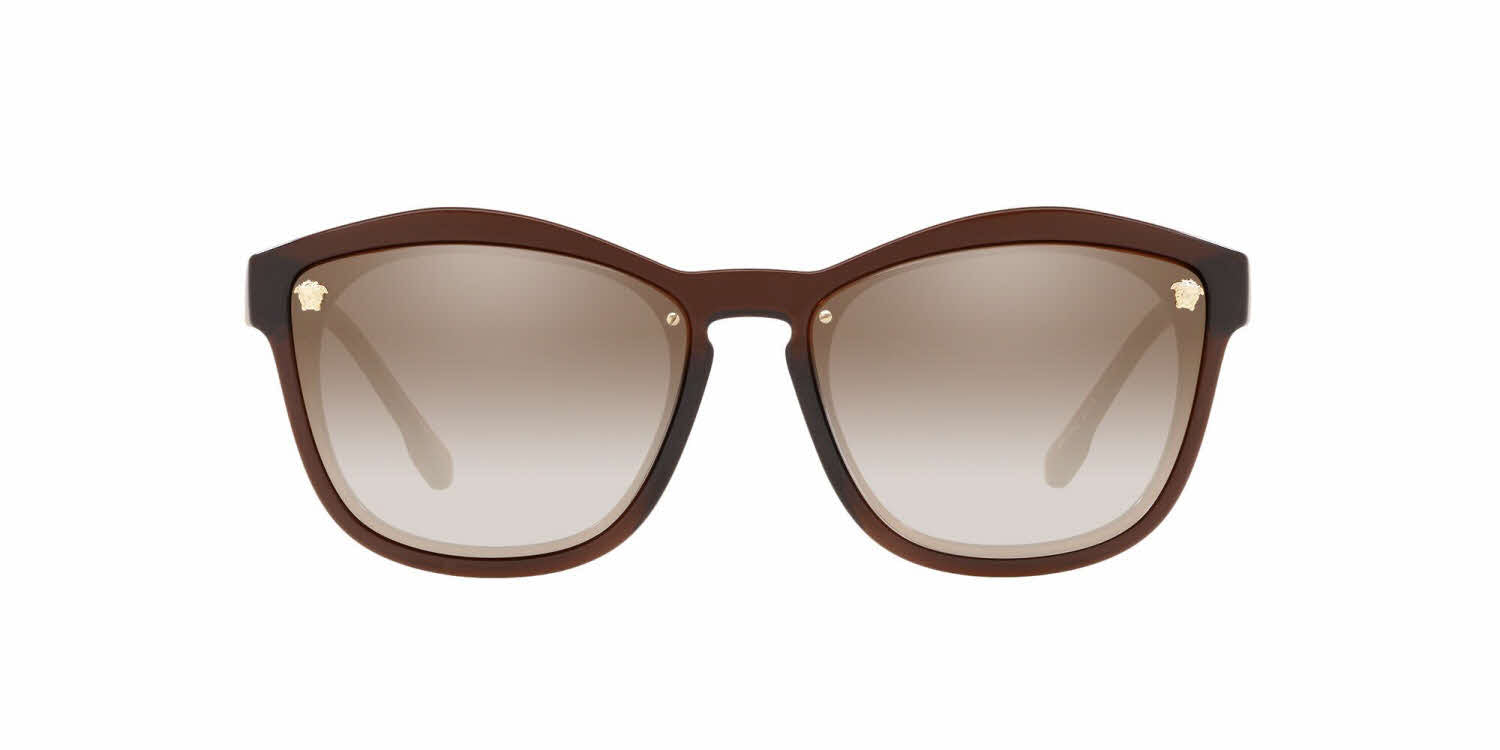 Versace Sunglasses VE4350 53126E Brown / Clear Gradient Brown Mirror Gold Lens