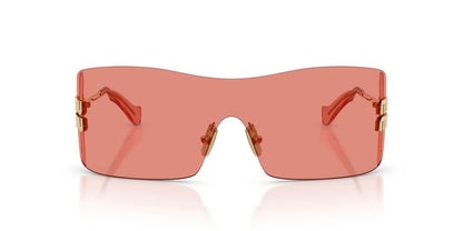 Miu Miu MU B53S 5AK20Y Sunglasses Gold / Red Lens