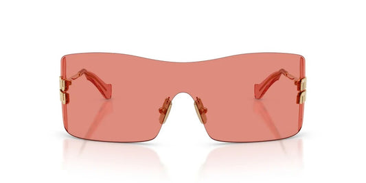 Miu Miu MU B53S 5AK20Y Sunglasses Gold / Red Lens