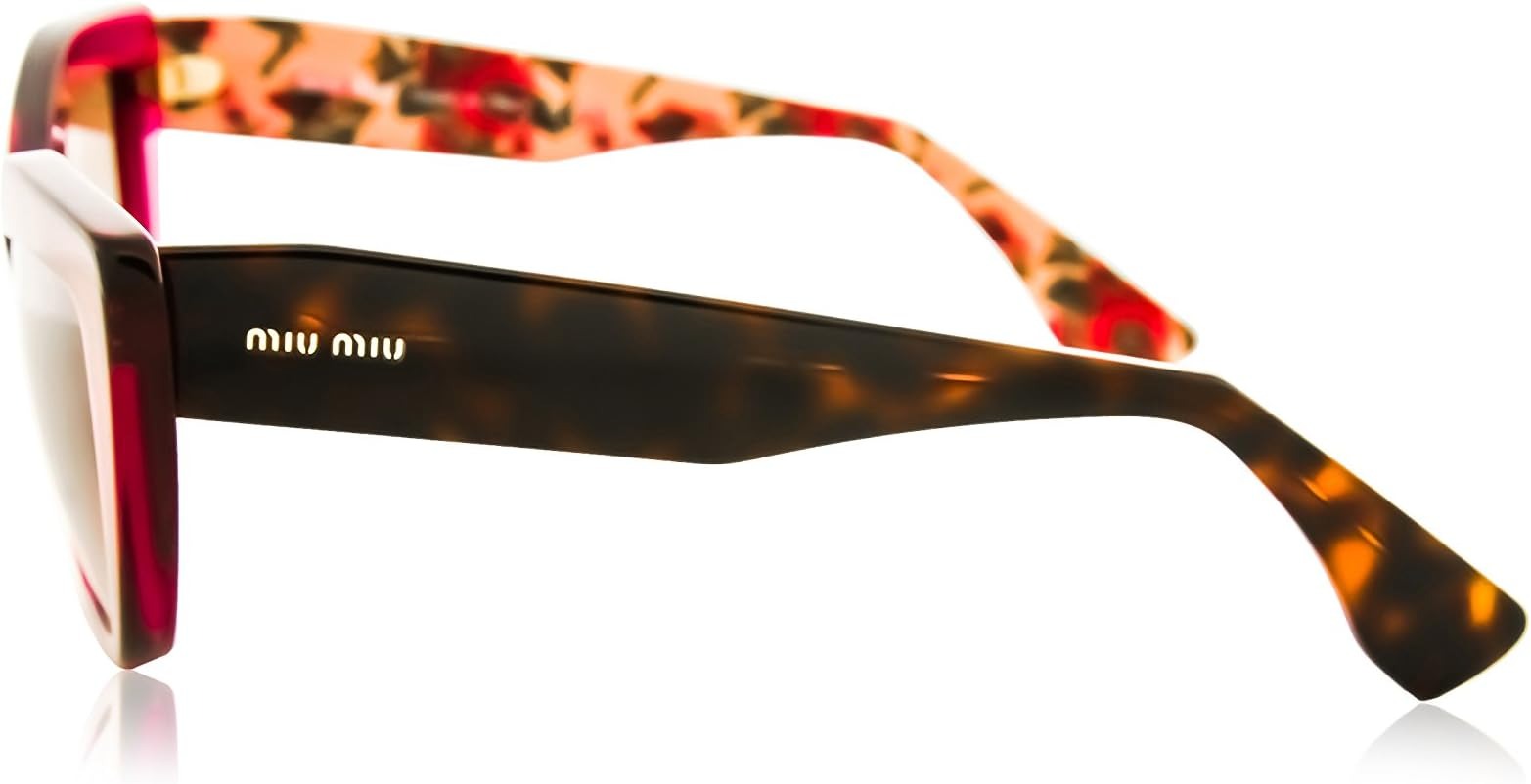 Miu Miu Sunglasses MU02PS DHJ0A6 53mm Transparent Red / Brown Gradient Lens