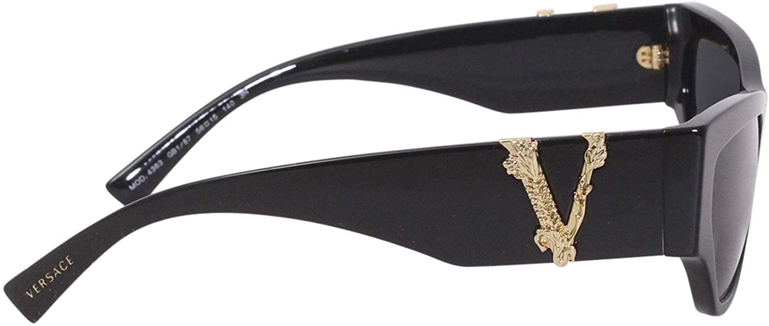 VERSACE VE4383 GB1/87 SUNGLASSES 56MM BLACK / GREY LENS [56-15-140]