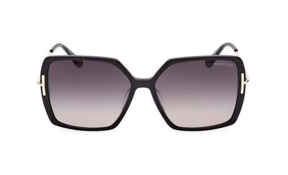 Tom Ford Joanna FT1039S 01B Sunglasses 59mm Black Gold / Smoke Gradient Lens