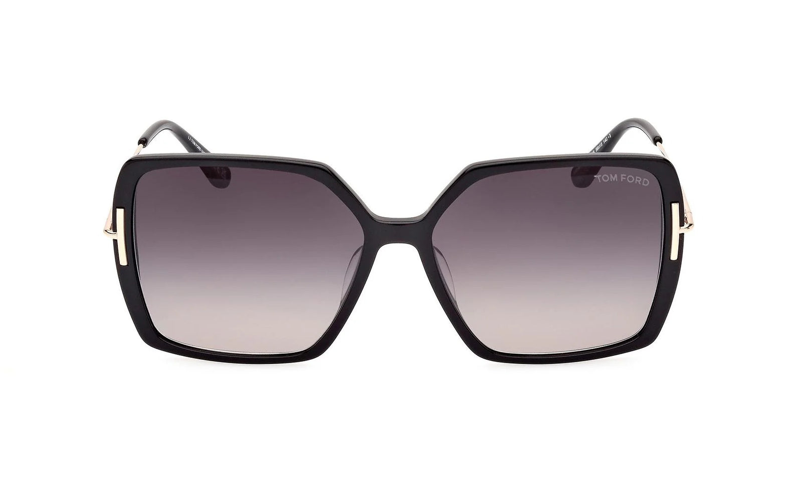 Tom Ford Joanna FT1039S 01B Sunglasses 59mm Black Gold / Smoke Gradient Lens