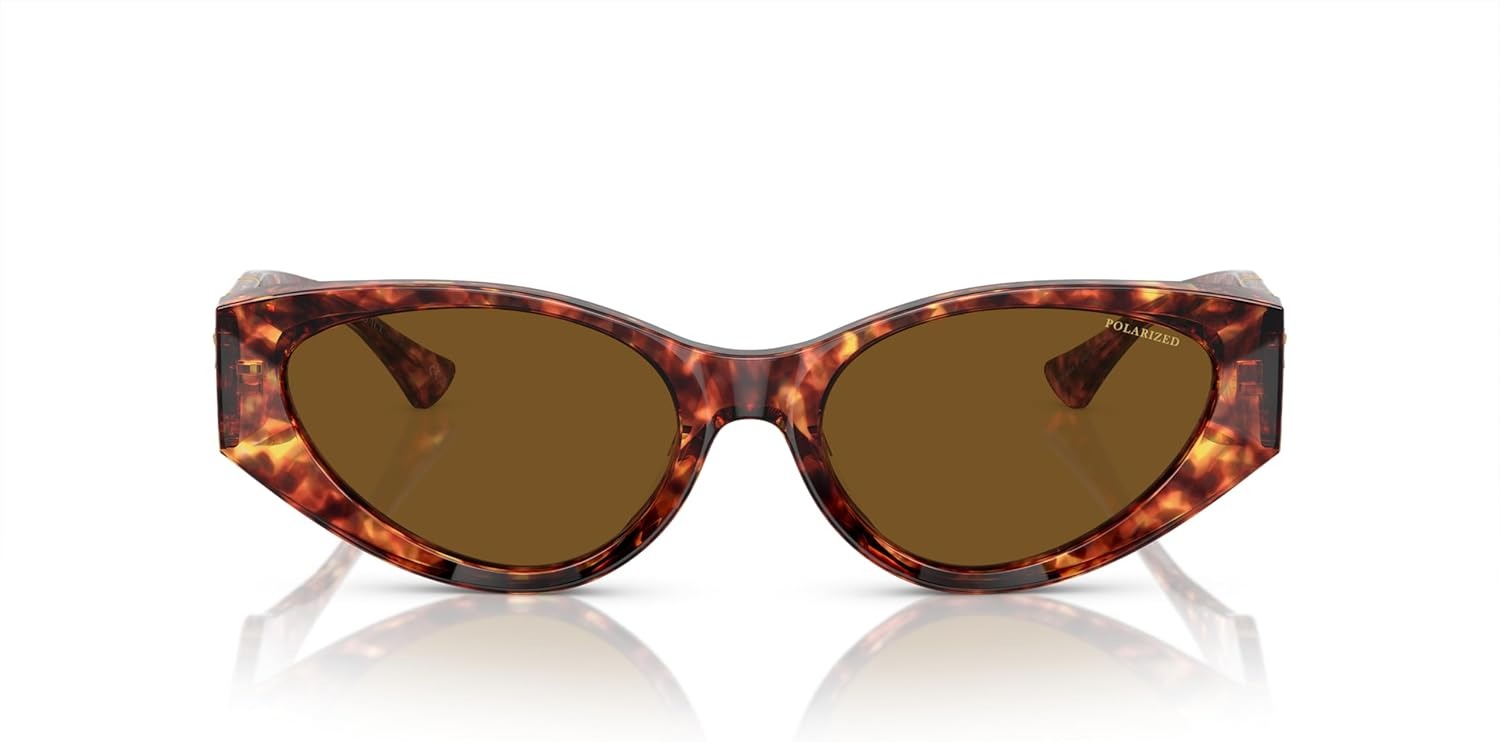 Versace Sunglasses VE4454 543783 55mm Havana / Dark Brown Polarized Lens