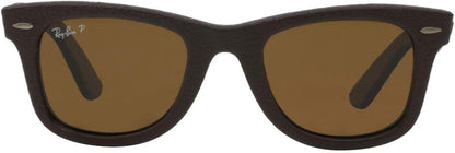 Ray-Ban RB2140QM 1153N6 Sunglasses 50mm Leather Brown / Brown Polarized Lens