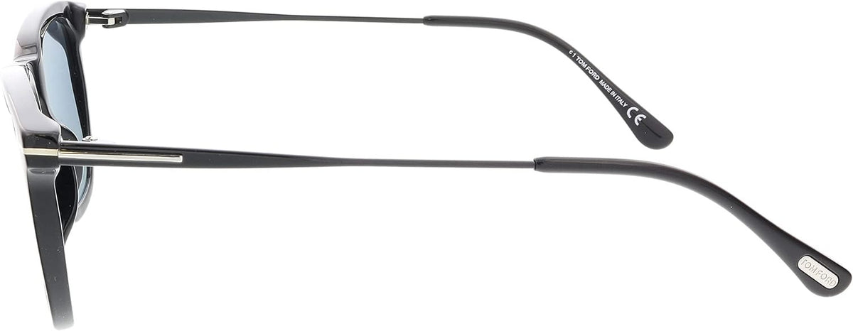 Tom Ford Arnaud FT0625 01D Sunglasses 53mm Shiny Black / Smoke Polarized Lens