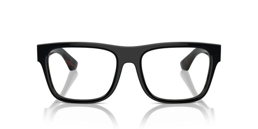Burberry BE2411 4121 Eyeglasses 53mm Black On Vintage Check / Clear Demo Lens