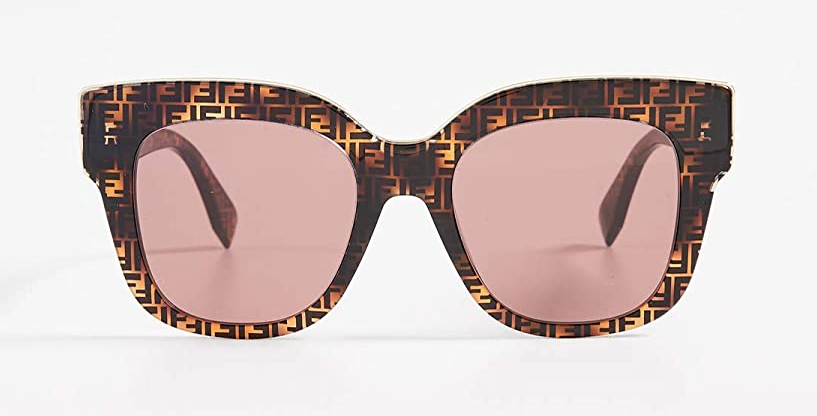 Fendi Sunglasses FF0359/G/S H7P4S 51mm Logo Havana Pattern / Pink Lens