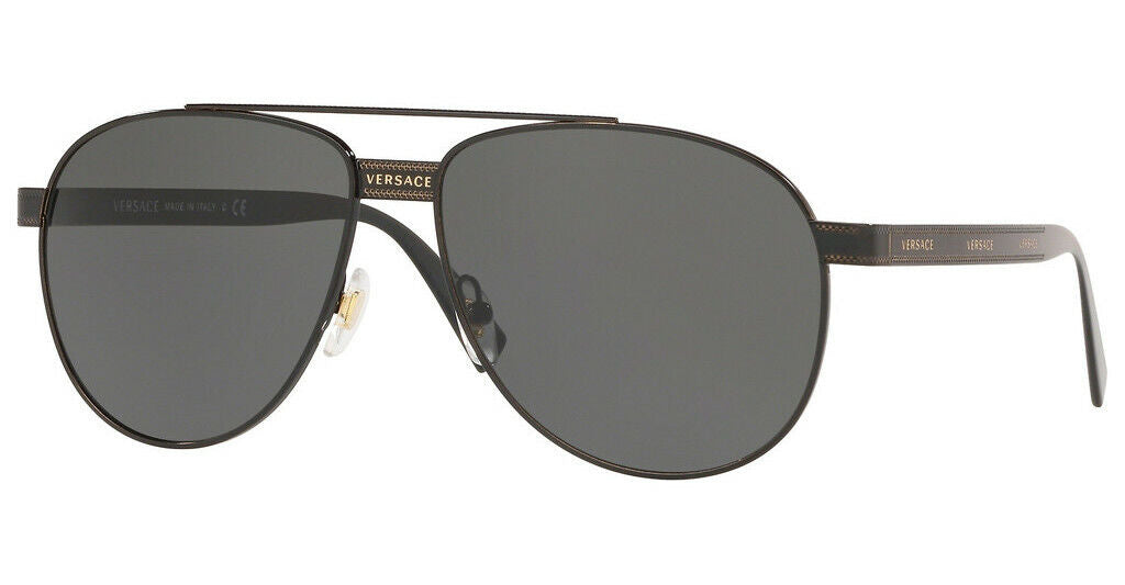 Versace Mens Sunglasses VE2209 100987 Black / Grey Lens