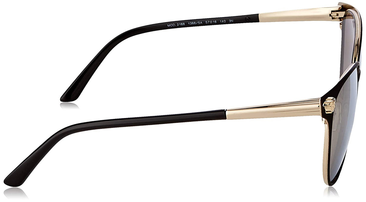 Versace VE2168 1366/5A Sunglasses Black-Pale Gold / Gold Mirror