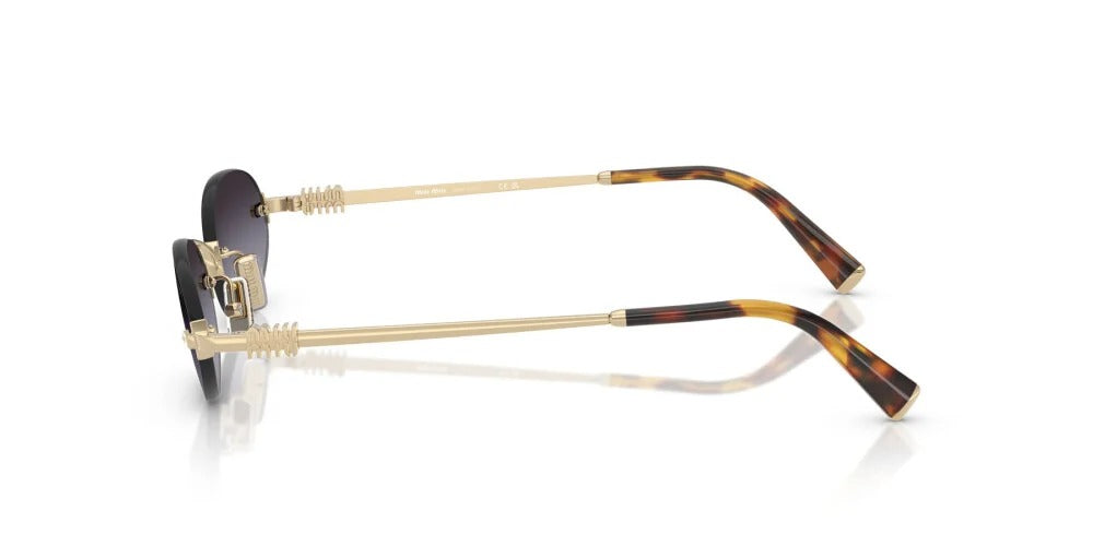 Miu Miu MUA54S ZVN5DI Sunglasses 51mm Pale Gold / Grey Gradient Lens