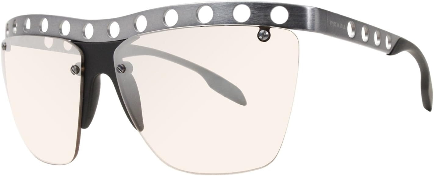 Prada PR53RS TWE1J1 Sunglasses 62mm Brushed Gunmetal / Lt Brown Silver Mirror