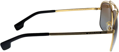 Versace Sunglasses VE2242 100289 61mm Gold / Grey Gradient Brown Lens
