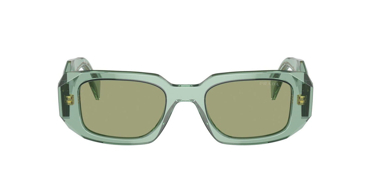 Prada Sunglasses PR17WS 11R10E Transparent Sage / Green Mirror Internal Silver
