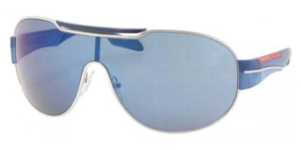 Prada Sport Sunglasses PS56NS 1BC9P1 mm Matte Blue / Blue Mirror Lens