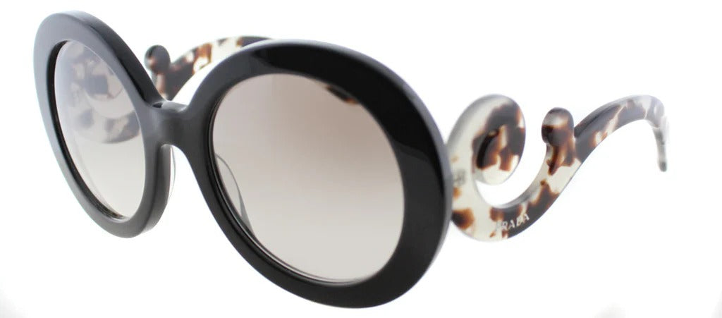 Prada Sunglasses PR27NSA UAO4O0 55mm Black Grey Havana / Light Brown Lens