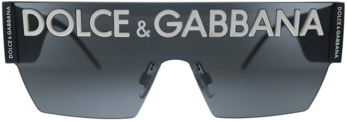 Dolce &amp; Gabbana Sunglasses DG2233 01/87 43mm Black / Dark Grey Lens